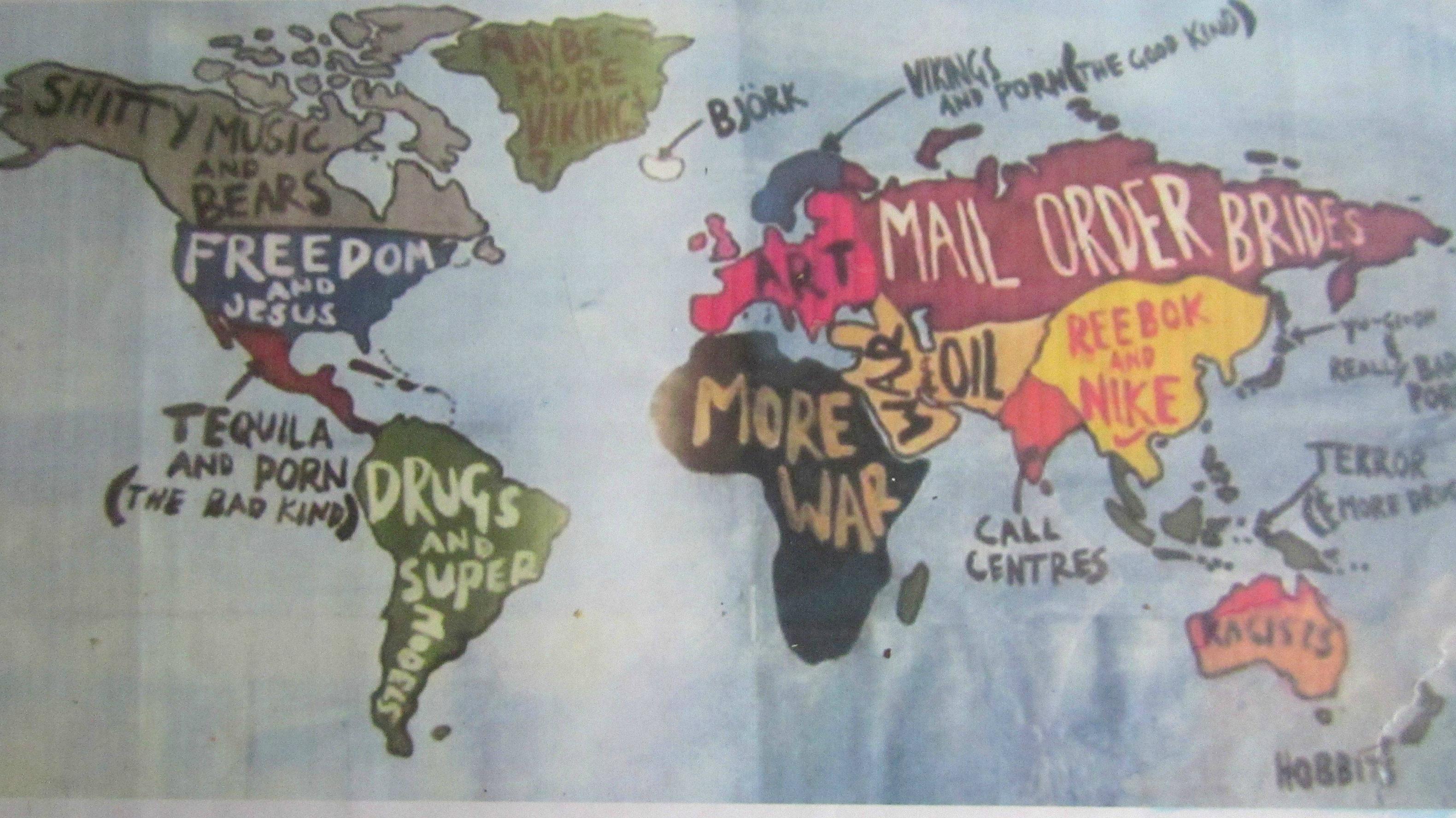 Шуточная карта мира